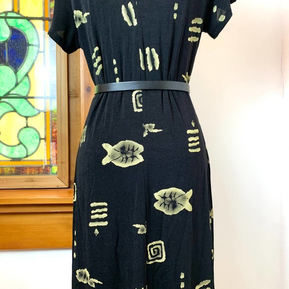 Vintage Cat Nip Fish Midi Dress by "es.se"- Medium (runs small) - Picture 10 of 11